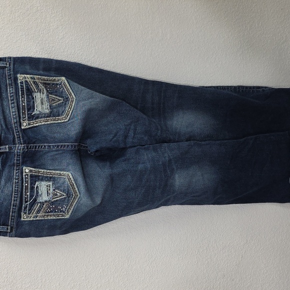 Vigoss Heritage Bootcut Bling Denim Jeans S20 L32 Plus - Picture 3 of 12